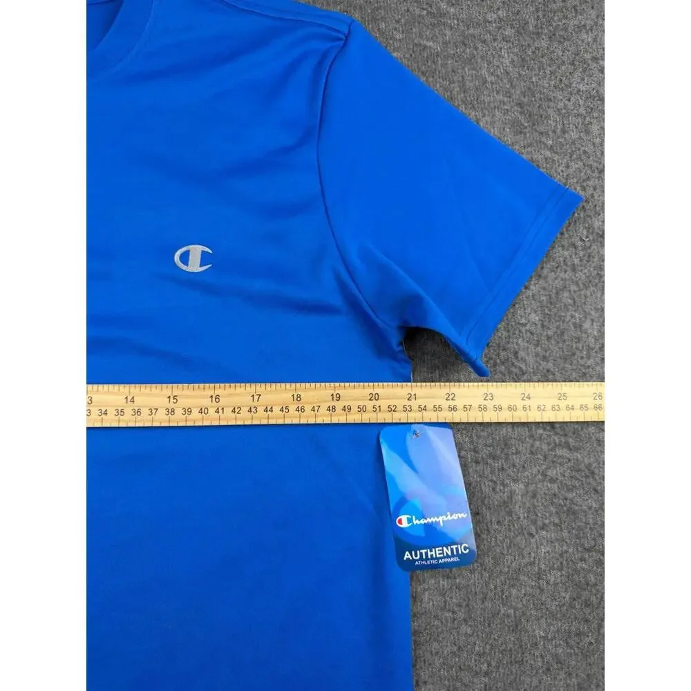 Champion‎ Authentic Men's L Large Activewear Mens Blue Breathable Mesh Shirt - Picture 6 of 6